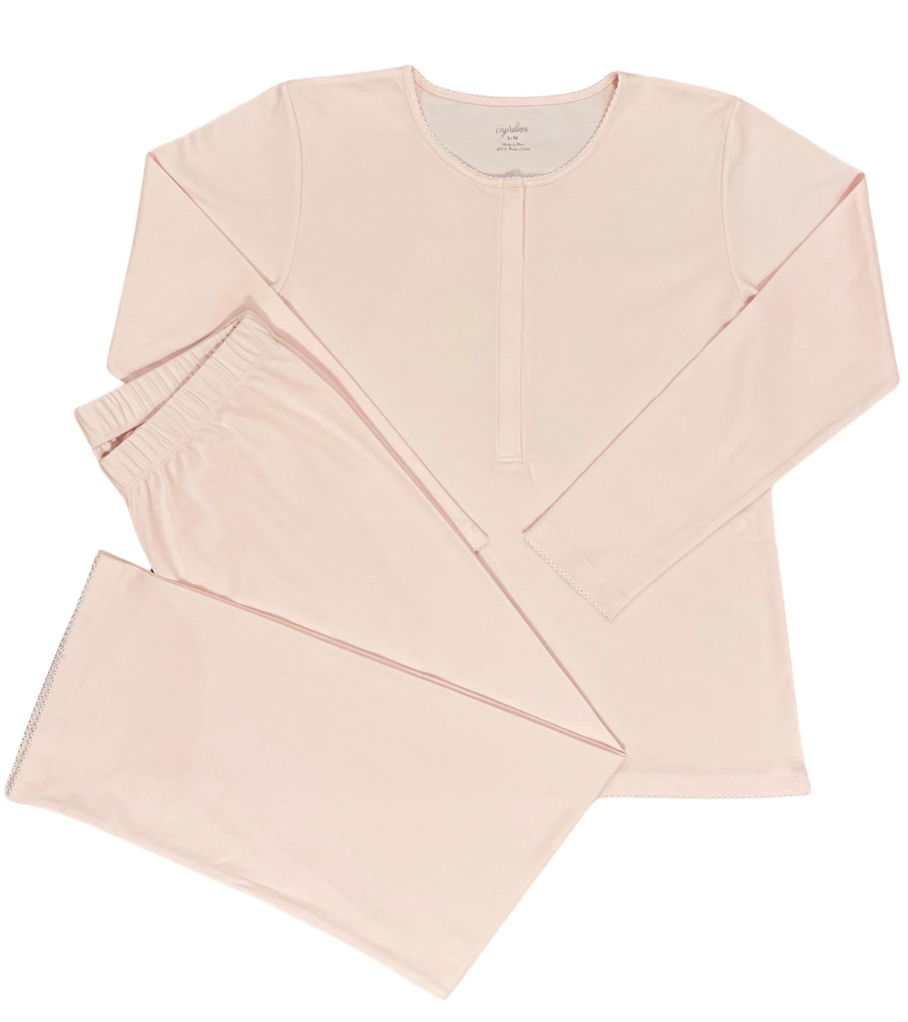 MARILYN 2 PIECE PAJAMA SET - PIGLET PINK