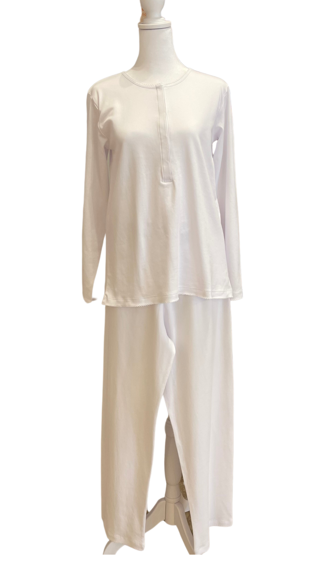 MARILYN 2 PIECE PAJAMA SET - WHITE