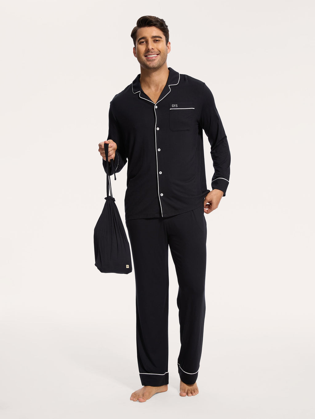 GYS Premium™ Bamboo Men Long Sleeve Pajama Sets