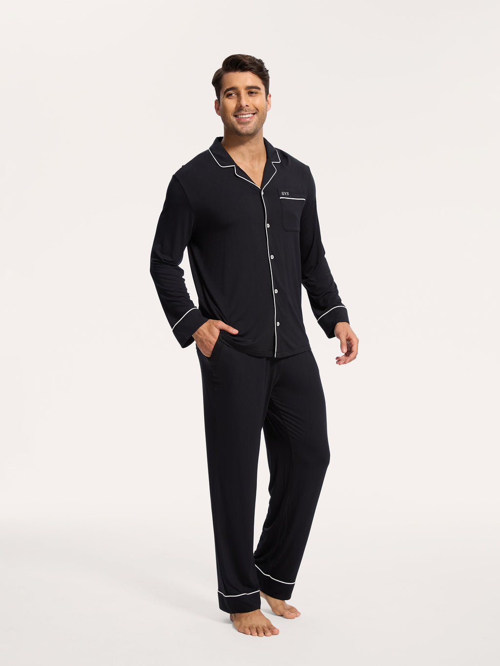 GYS Premium™ Bamboo Men Long Sleeve Pajama Sets