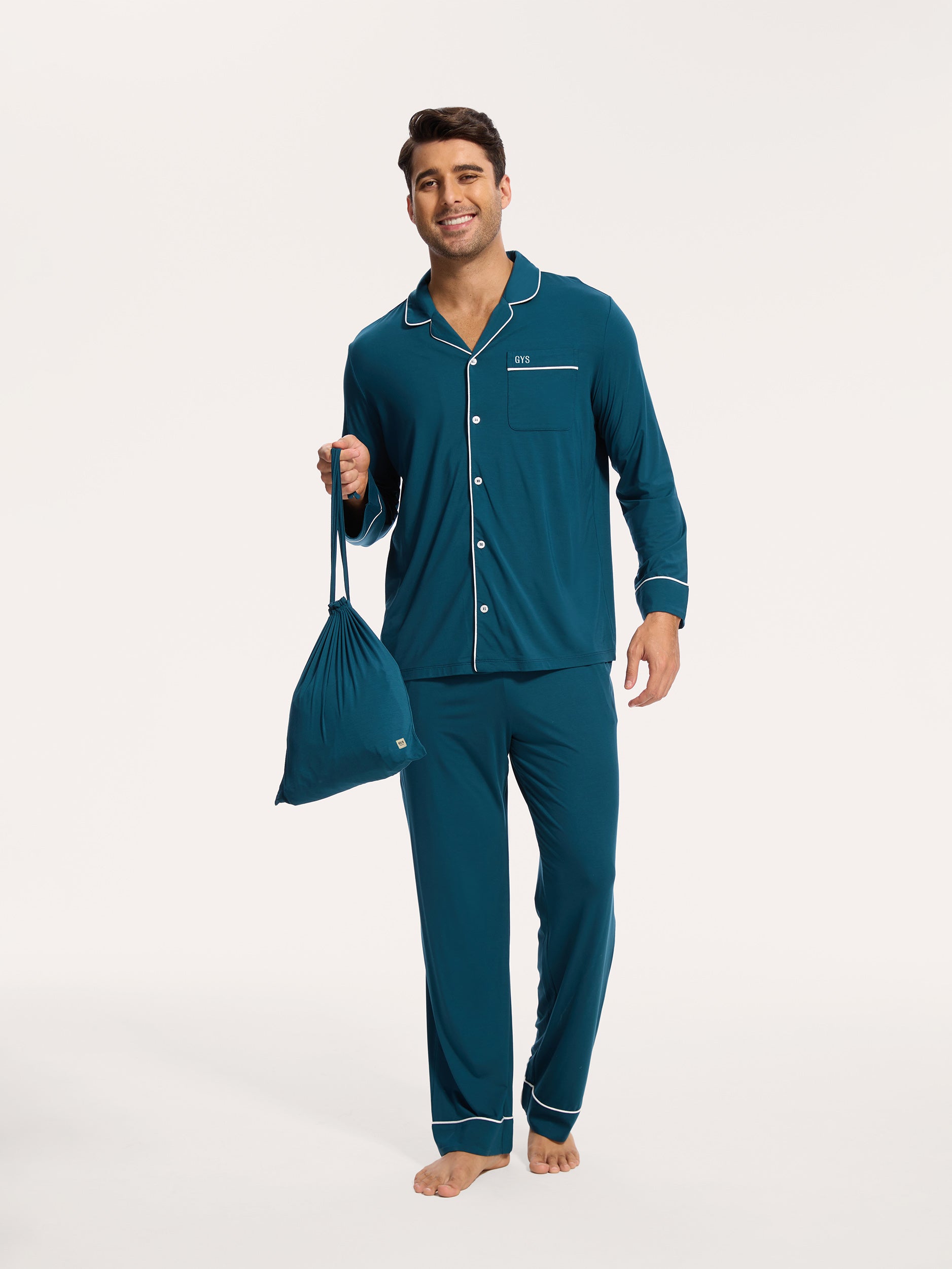 GYS Premium™ Bamboo Men Long Sleeve Pajama Sets