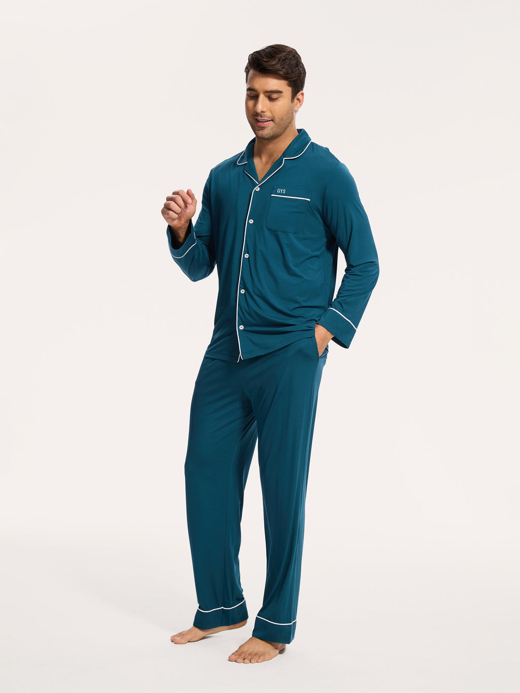 GYS Premium™ Bamboo Men Long Sleeve Pajama Sets