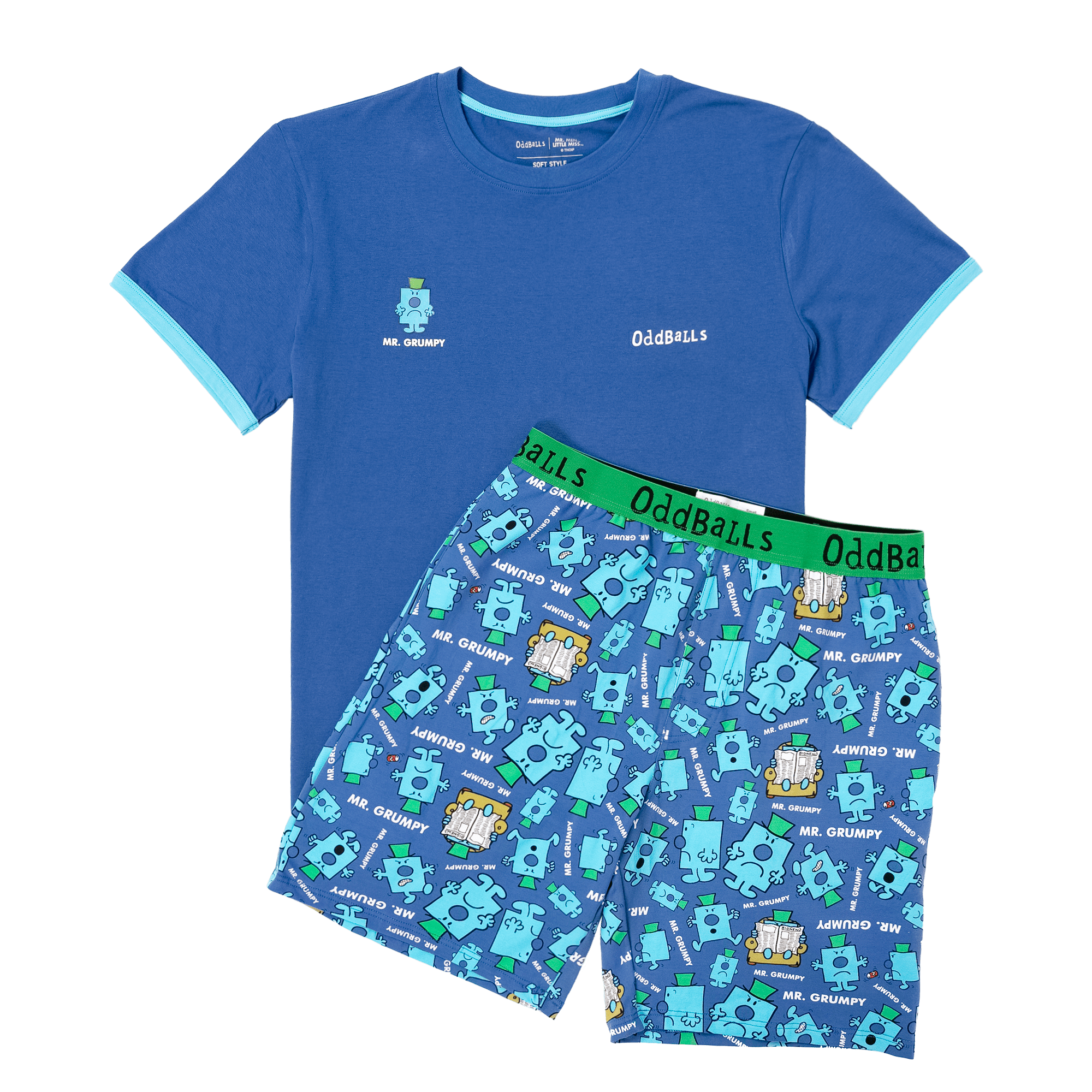 Mens Short Pyjamas - Mr Grumpy - Shorts & T-Shirt