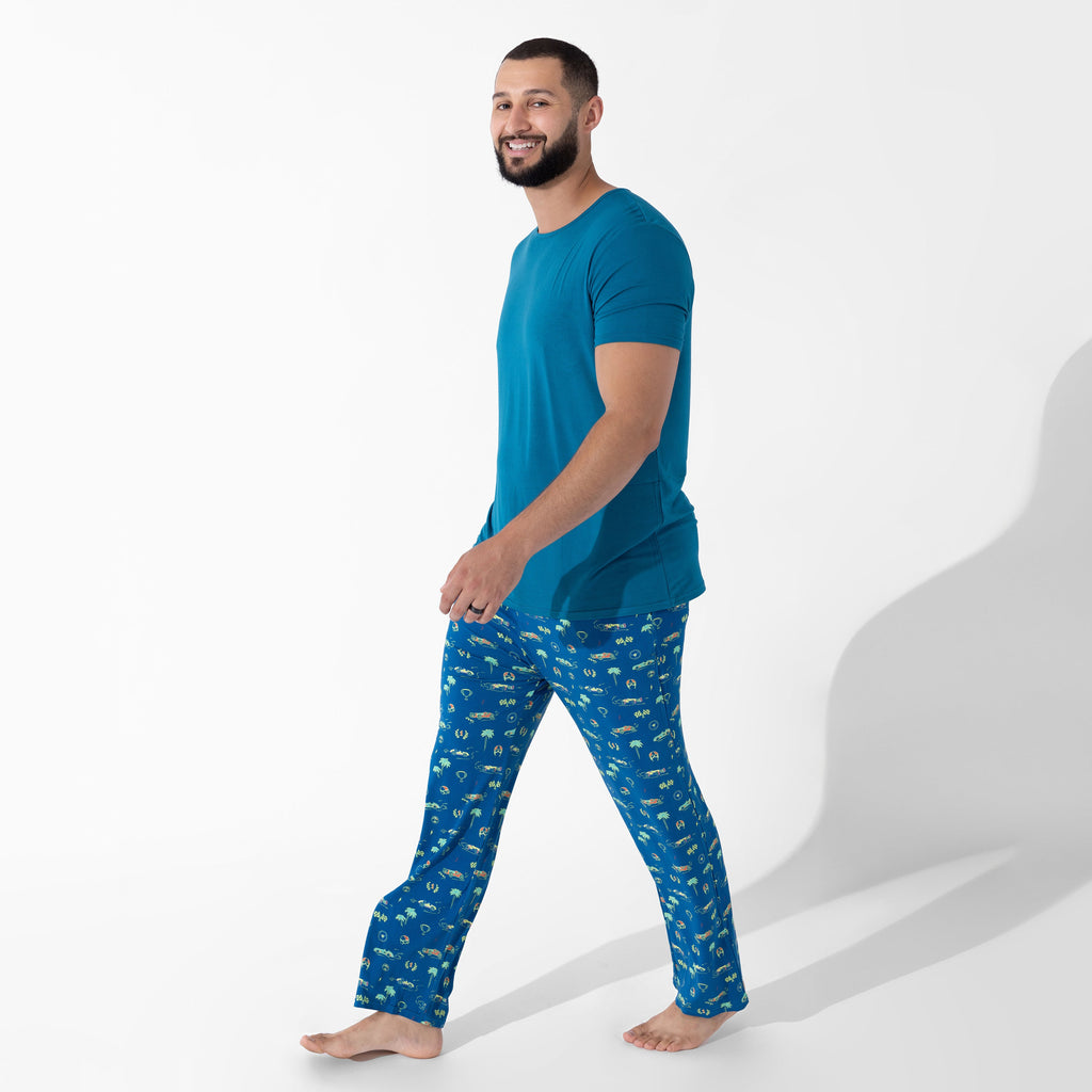 Monaco Blue Bamboo Men's Pajama Set
