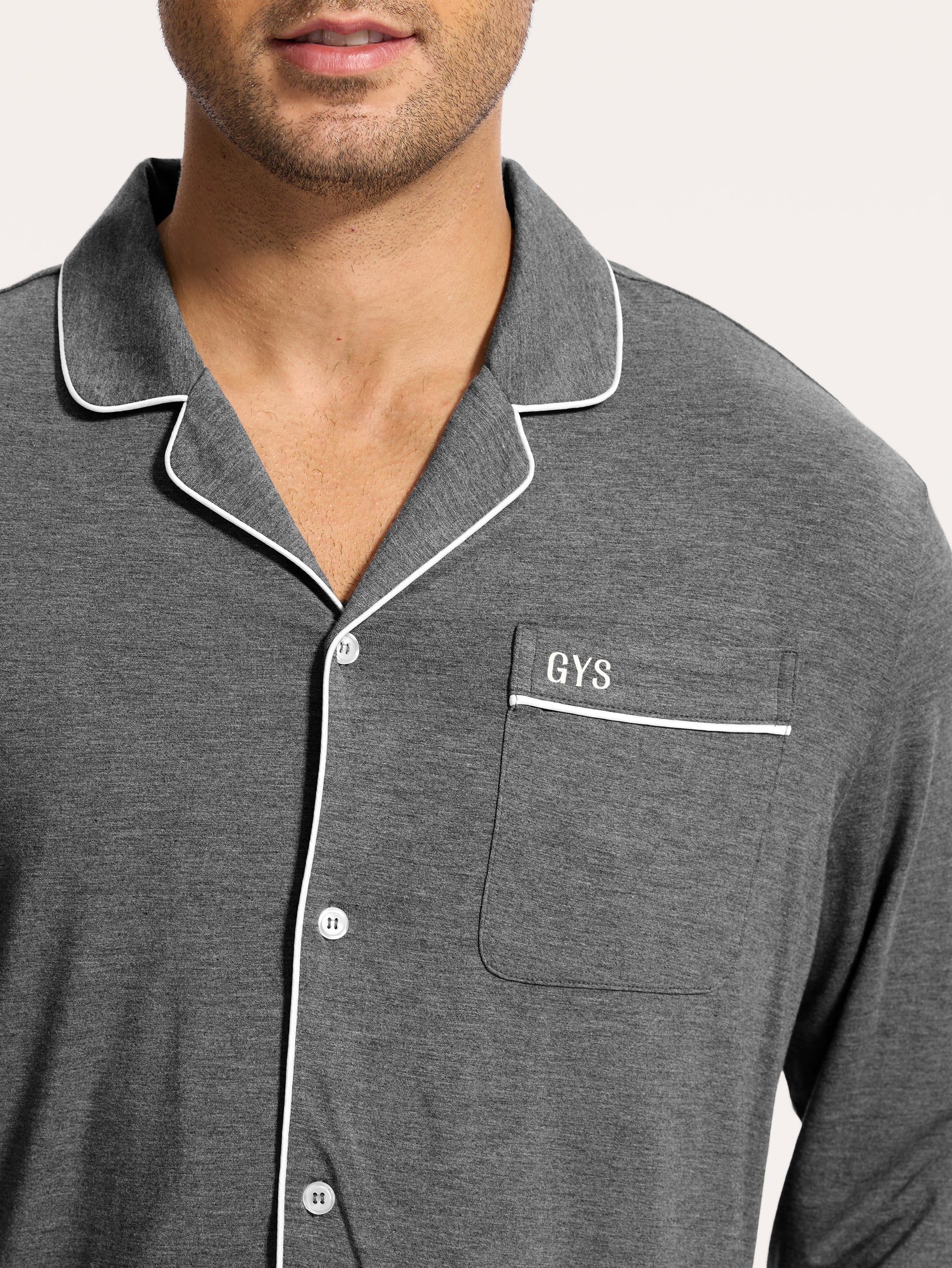 GYS Premium™ Bamboo Men Long Sleeve Pajama Sets