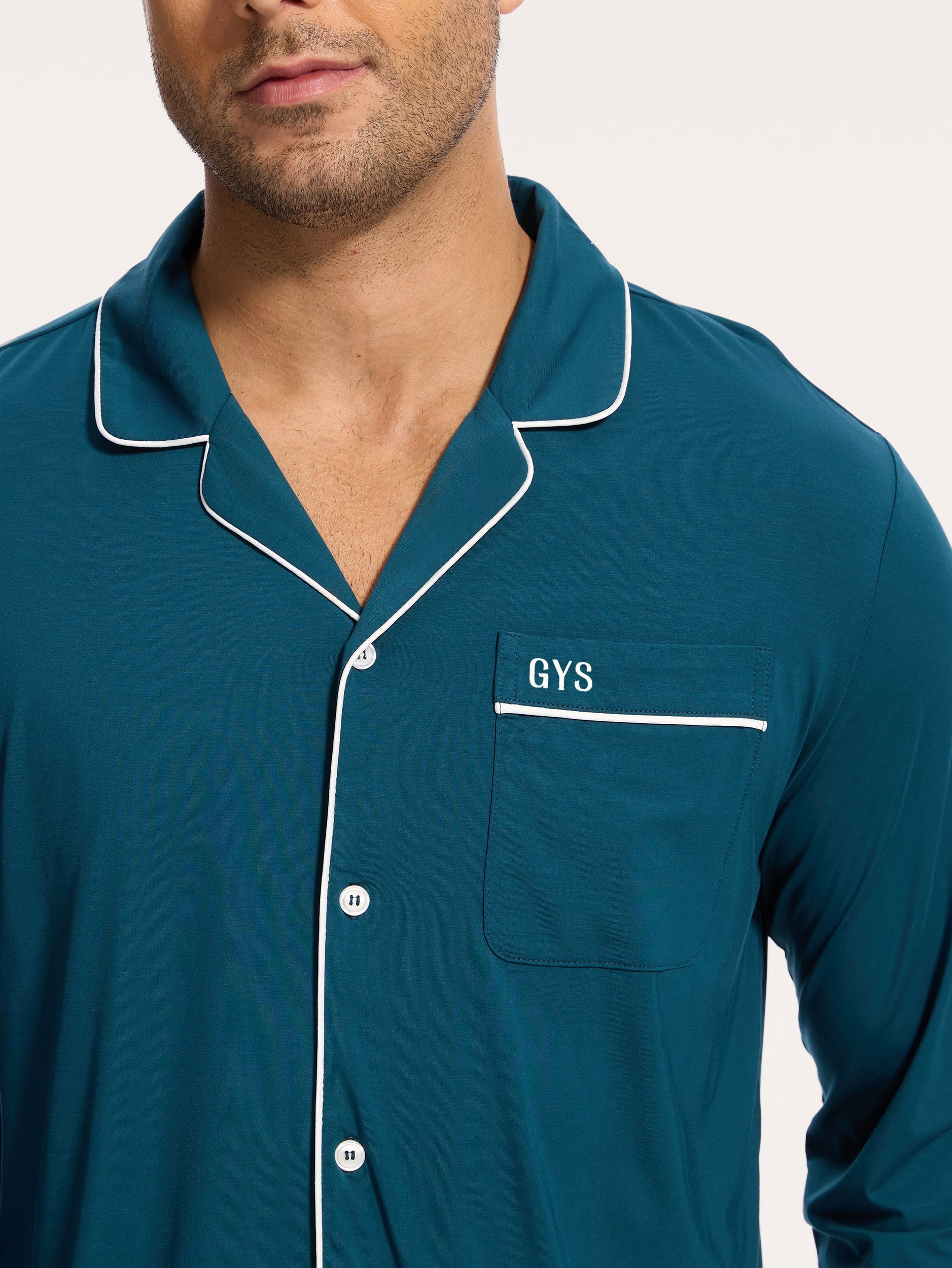 GYS Premium™ Bamboo Men Long Sleeve Pajama Sets