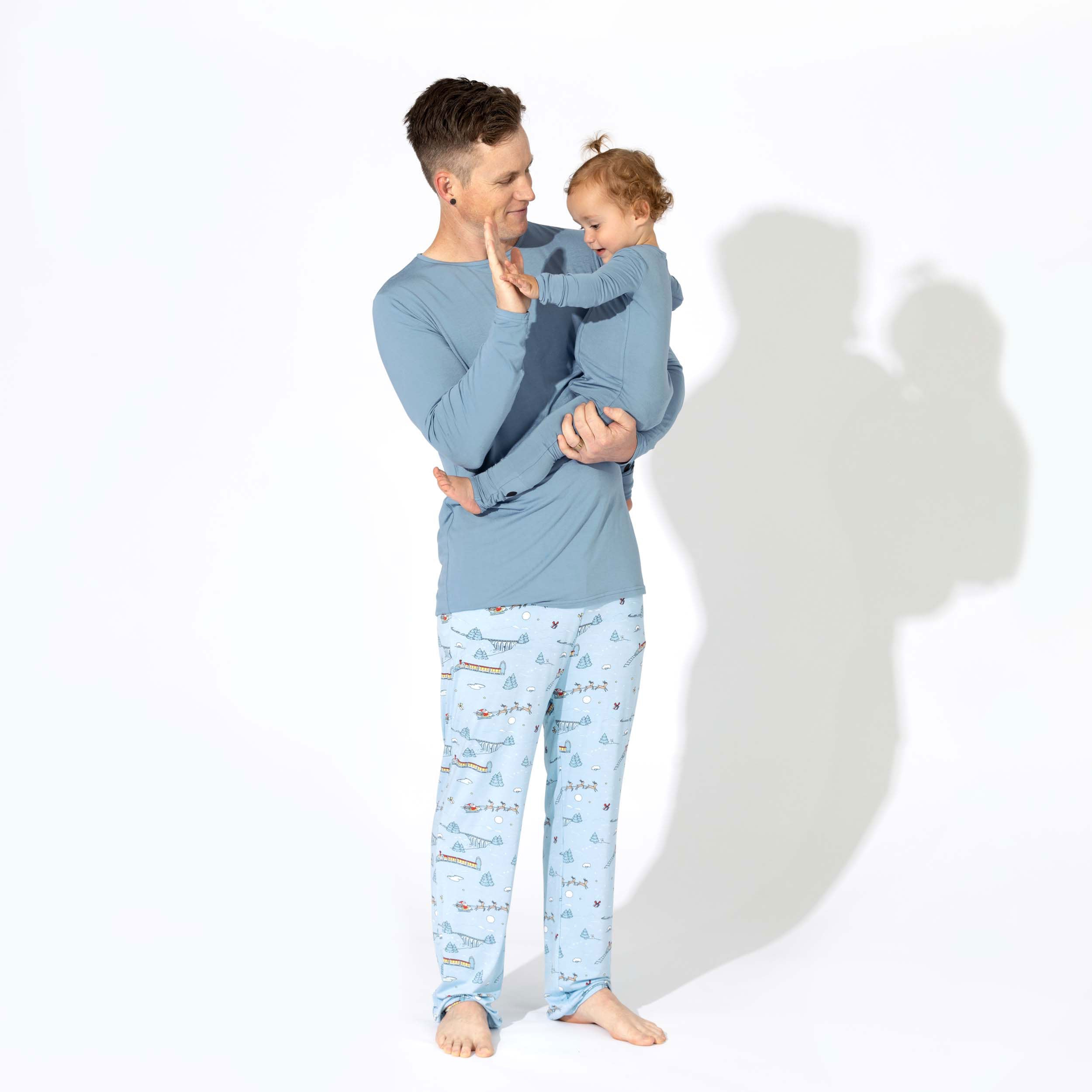 Winter Train Bamboo Men's Pajama Set