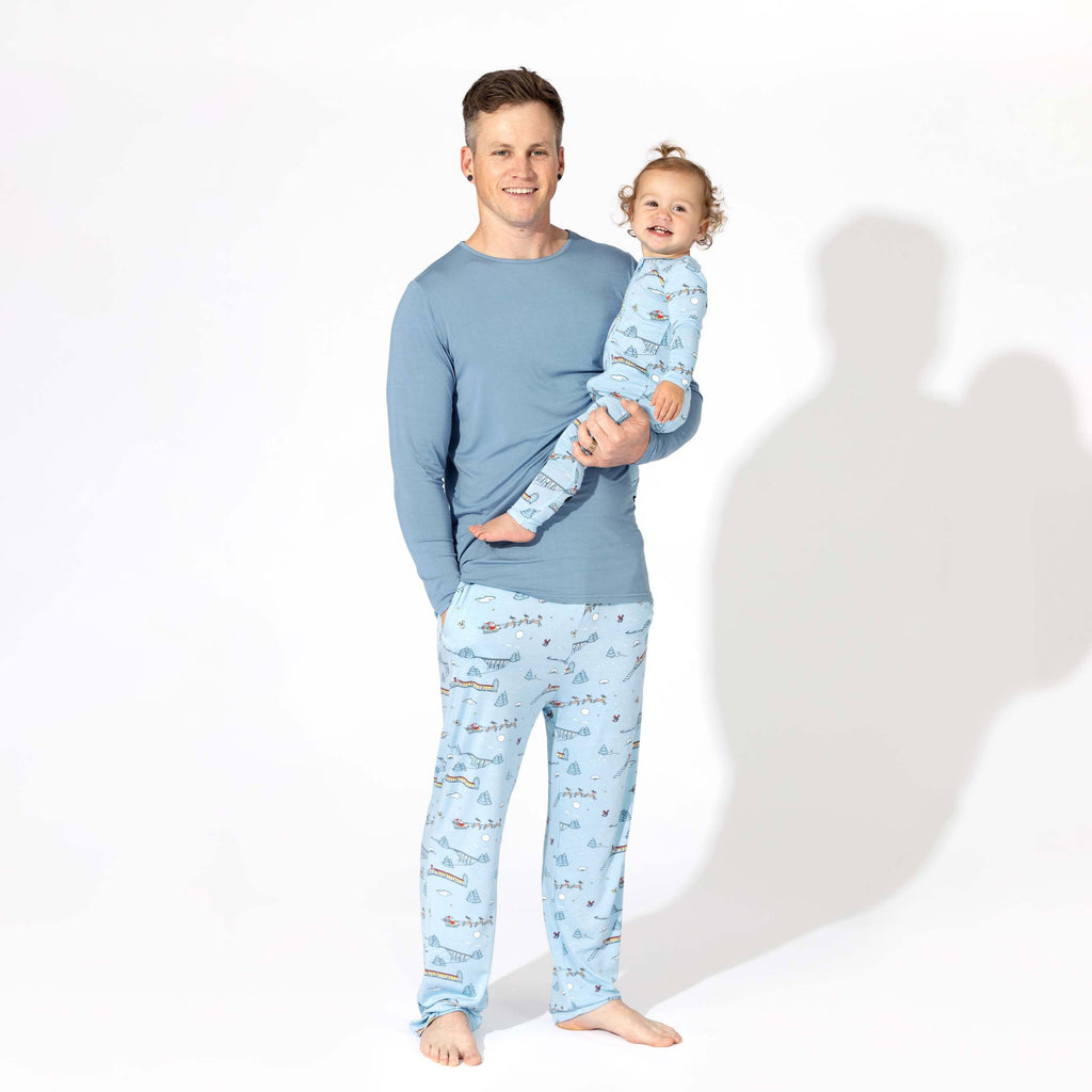 Winter Train Bamboo Men's Pajama Set