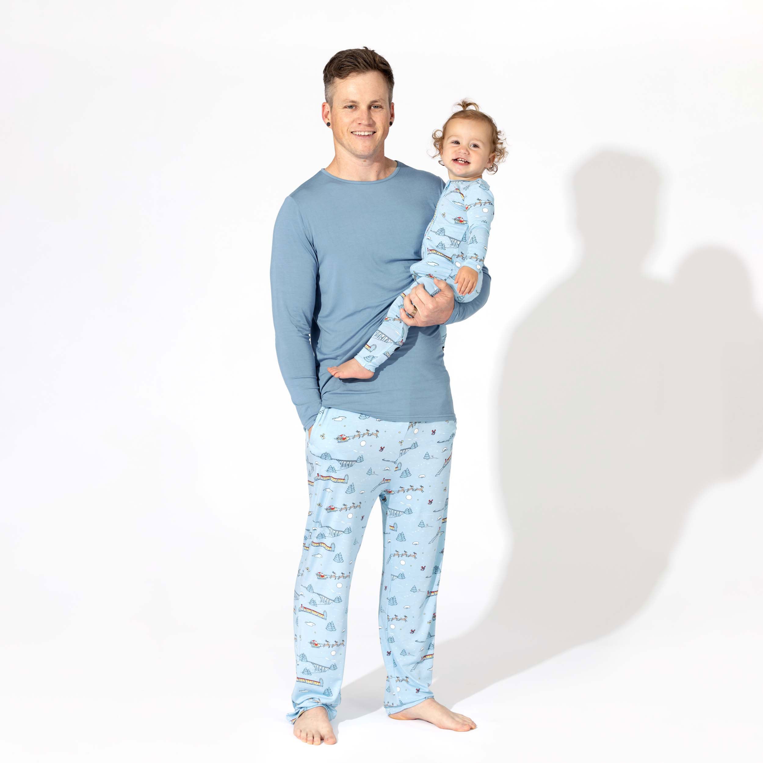 Winter Train Bamboo Men's Pajama Set
