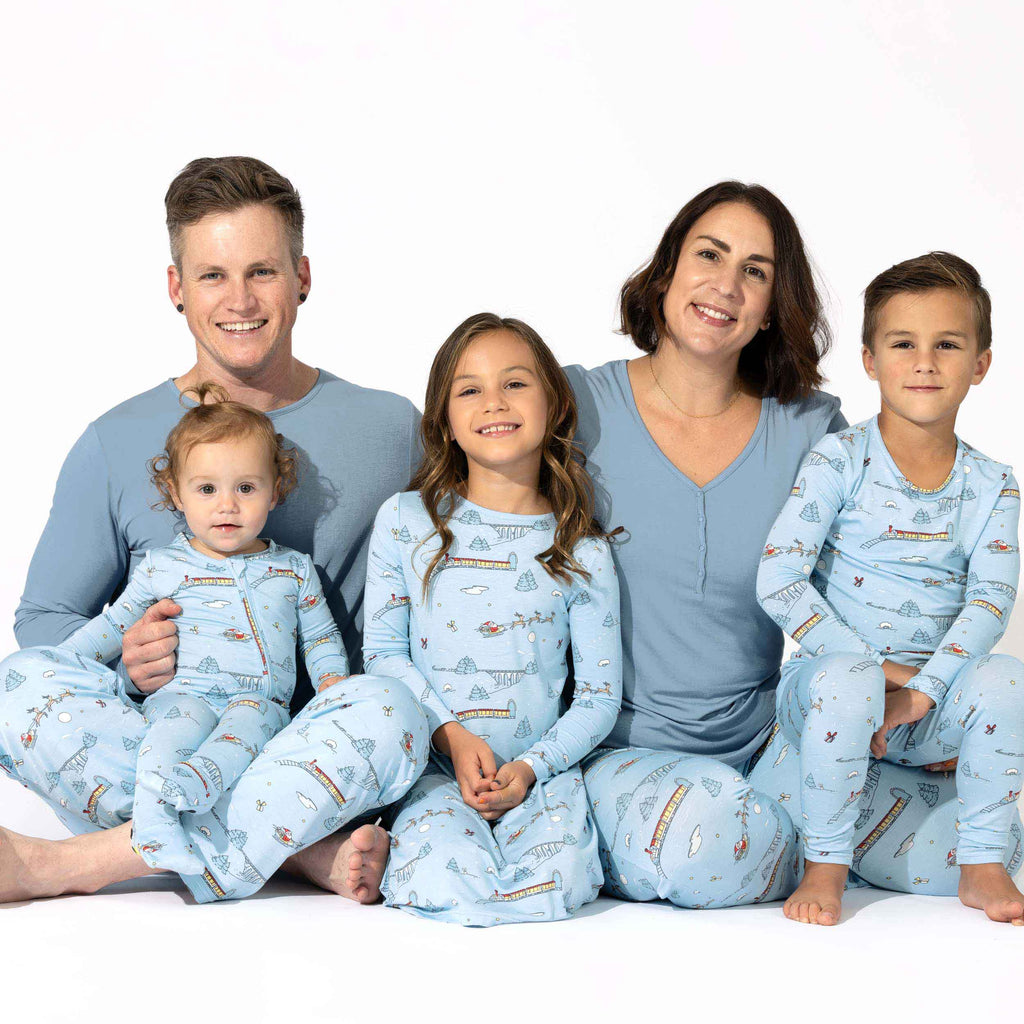 Winter Train Bamboo Men's Pajama Set