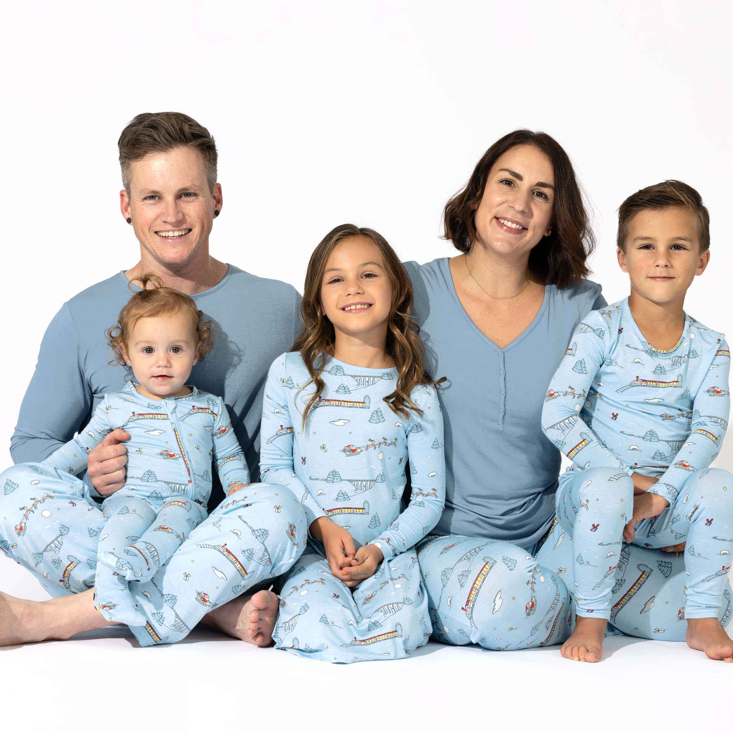 Winter Train Bamboo Men's Pajama Set