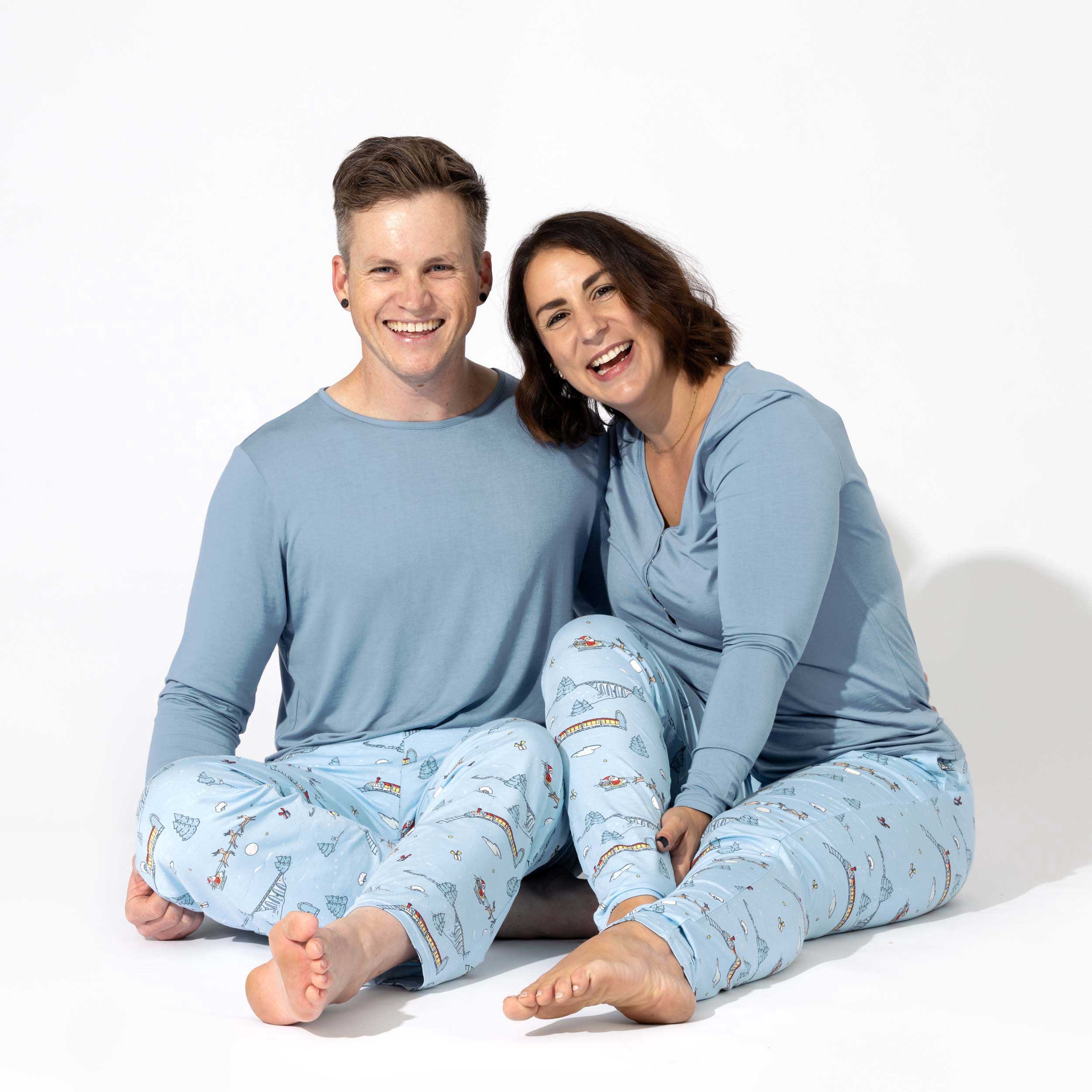 Winter Train Bamboo Men's Pajama Set